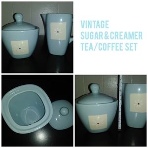 Vintage 1990's Pfaltzgraff Sugar & Creamer Set: Dazee Sky